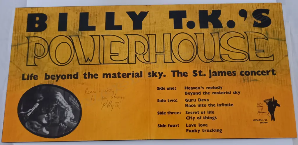 Billy T.K.'s Powerhouse, Life Beyond The Material Sky: The St. James Concert (Double album) Image 1++
